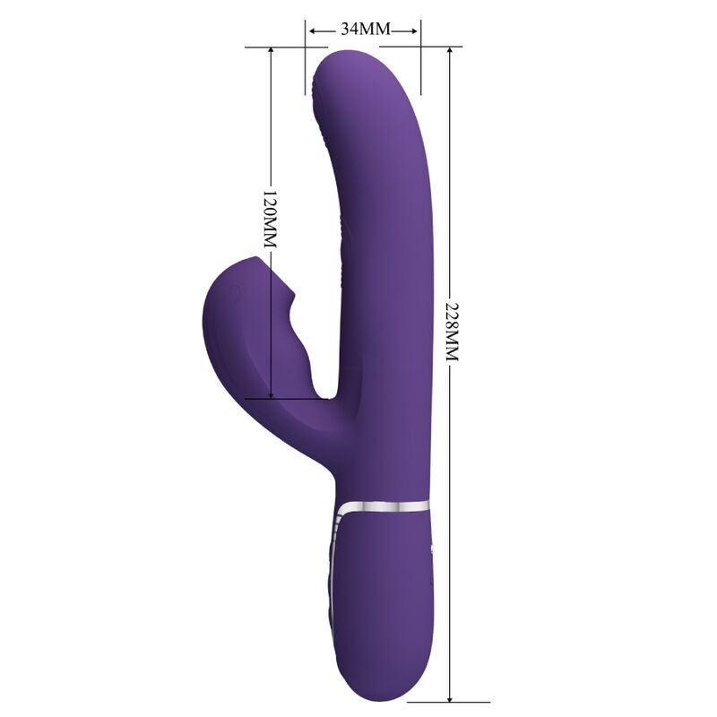 PRETTY LOVE PERLITA G SPOT VIBRATOR 3 IN 1 MULTIFUNCTION PURPLE