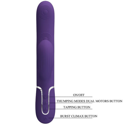 PRETTY LOVE PERLITA G SPOT VIBRATOR 3 IN 1 MULTIFUNCTION PURPLE