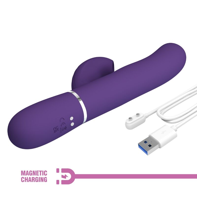 PRETTY LOVE PERLITA G SPOT VIBRATOR 3 IN 1 MULTIFUNCTION PURPLE