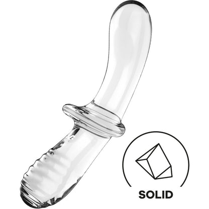 SATISFYER DOUBLE CRYSTAL DILDO TRANSPARENT