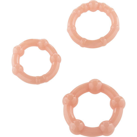 SEVEN CREATIONS SET OF THREE SKIN PENIS RINGS