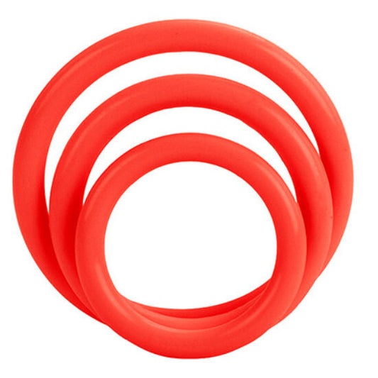 CALEXOTICS TRI RINGS SET RED