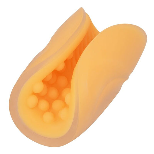 CALEXOTICS BEADED GRIP MASTURBATOR ORANGE