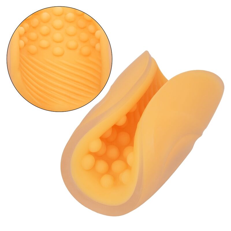 CALEXOTICS BEADED GRIP MASTURBATOR ORANGE