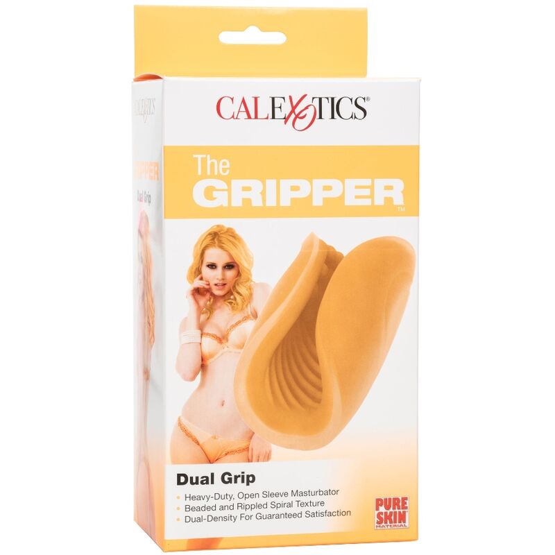 CALEXOTICS BEADED GRIP MASTURBATOR ORANGE