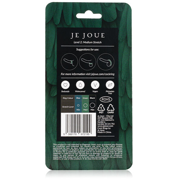 JE JOUE GREEN SILICONE RING MEDIUM CHOKE