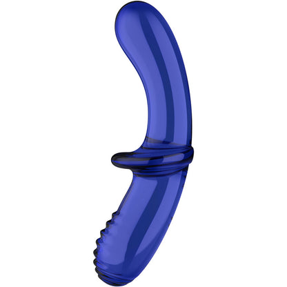 SATISFYER DOUBLE CRYSTAL DILDO BLUE