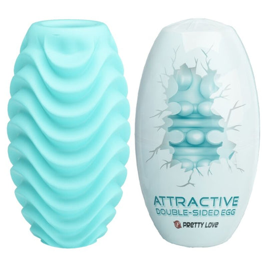 PRETTY LOVE TURQUOISE DOUBLE SIDED MASTURBATOR EGG