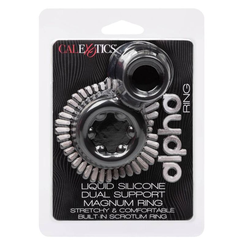 CALEXOTICS ALPHA DUAL MAGNUM RING BLACK