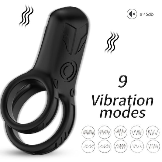 ARMONY DOUBLE RING VIBRATOR BLACK