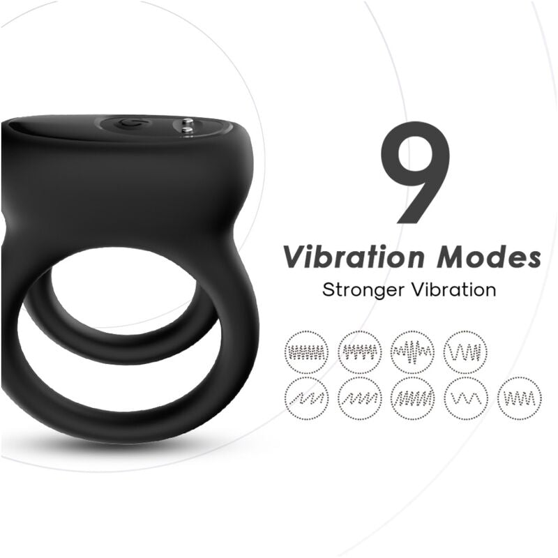 ARMONY DOUBLE RING VIBRATOR BLACK