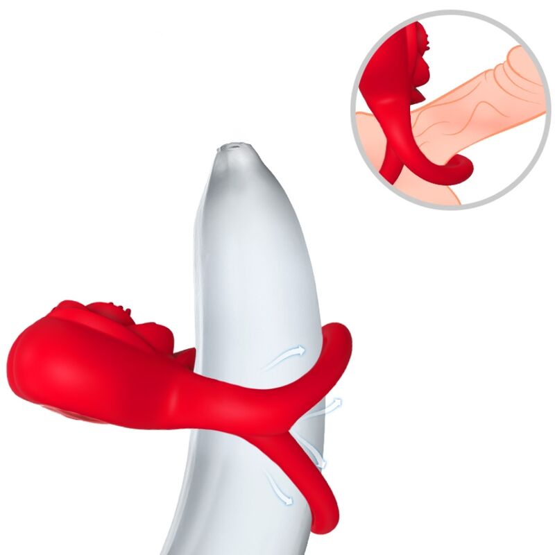 ARMONY RING VIBRATOR HEART RED