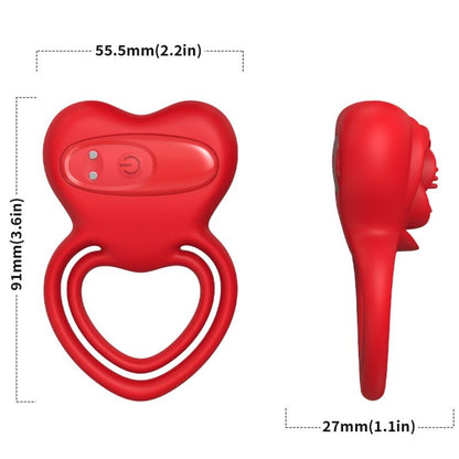 ARMONY RING VIBRATOR HEART RED