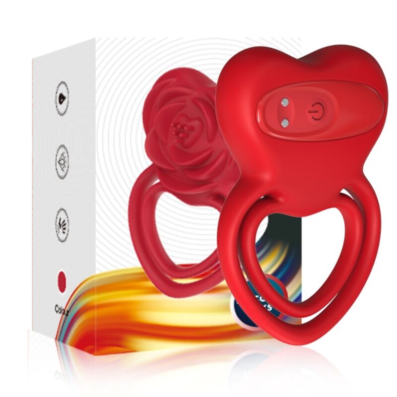 ARMONY RING VIBRATOR HEART RED