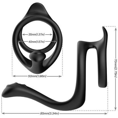 ARMONY TAIL DOUBLE ANAL RING BLACK