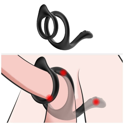 ARMONY TAIL DOUBLE ANAL RING BLACK