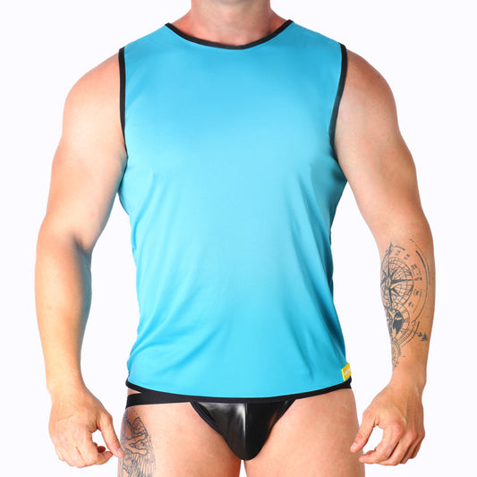 MACHO BLUE T SHIRT L XL