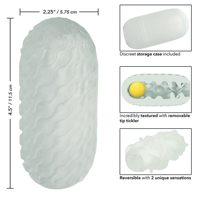 CALEXOTICS BOUNDLESS REVERSIBLE SQUISHY BALL STROKE GREY