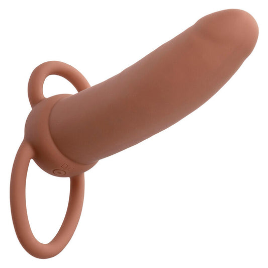 CALEXOTICS MAXX THICK DUAL PENETRATOR 10 VIBRATIONS BROWN