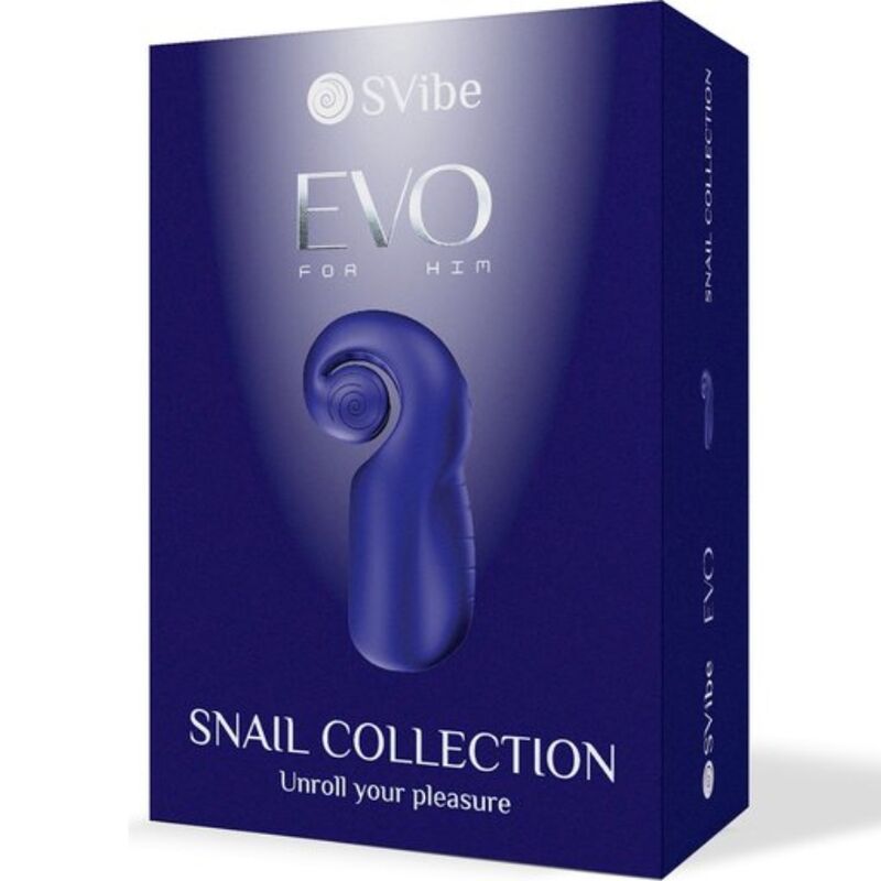 SNAIL VIBE EVO FOR HIM MALE MASTURBATOR SLIDE N ROLL DARK BLUE