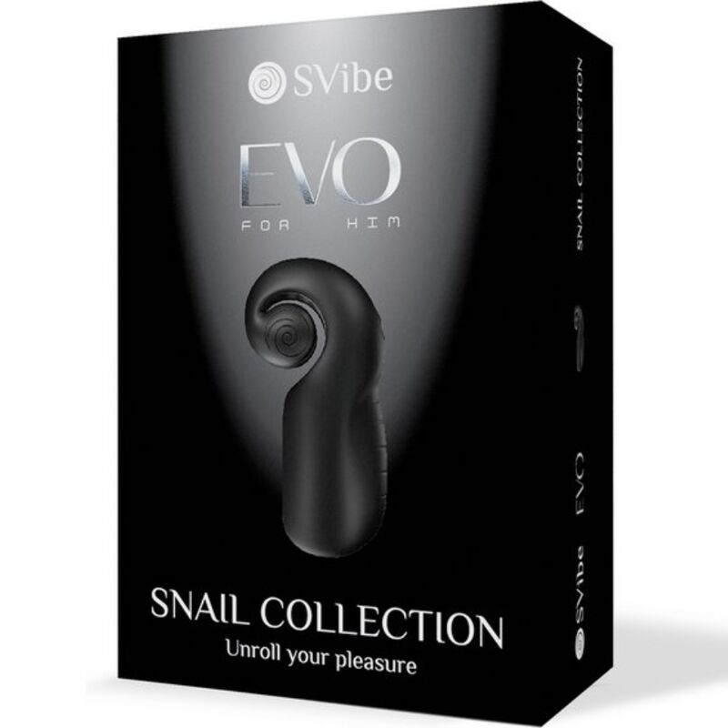 SNAIL VIBE EVO FOR HIM MALE MASTURBATOR SLIDE N ROLL BLACK