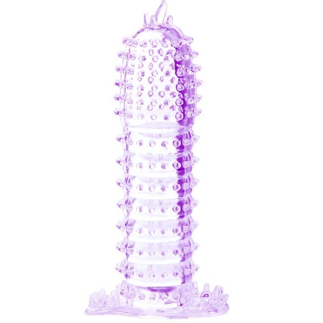 BAILE PENIS SHEATH WITH STIMULATING POINTS PURPLE 14 CM