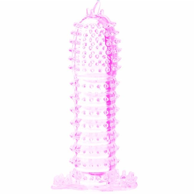 BAILE PENIS SHEATH WITH PINK STIMULATING POINTS 14 CM