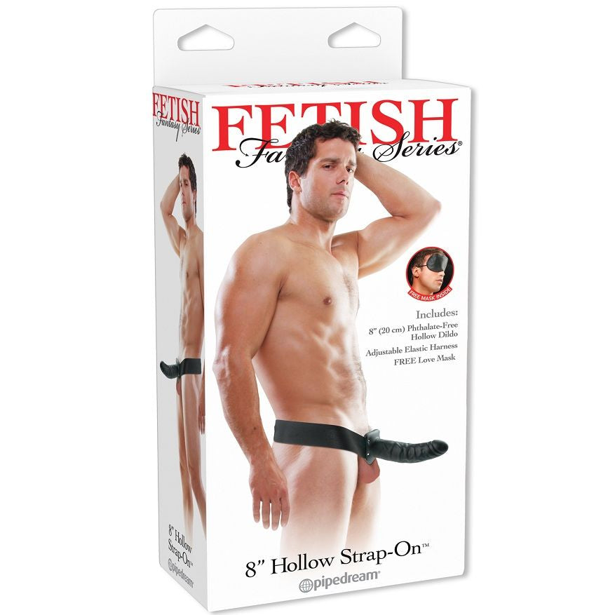 FETISH FANTASY SERIES 19 CM HOLLOW STRAP ON BLACK