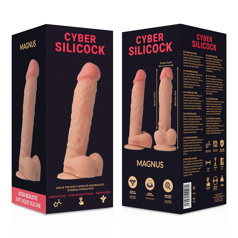 CYBER SILICOCK ULTRA REALISTIC SOFT LIQUID SILICONE DONG 205 CM O 41 CM