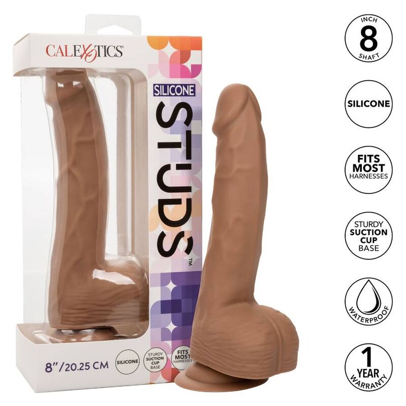 CALEXOTICS SILICONE STUDS 2032 CM BROWN