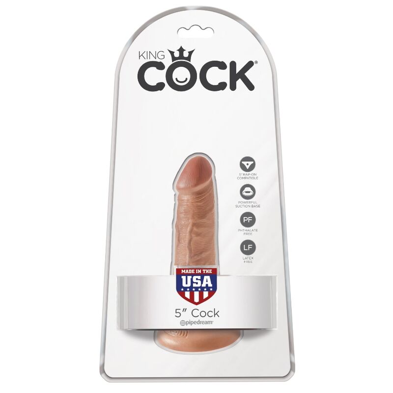 KING COCK REALISTIC PENIS 12 CM CARAMEL