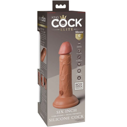 KING COCK ELITE REALISTIC DILDO VIBRATING SILICONE 152 CM CARAMEL