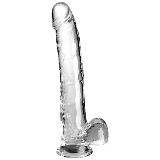 KING COCK CLEAR DILDO WITH TESTICLES 248 CM TRANSPARENT