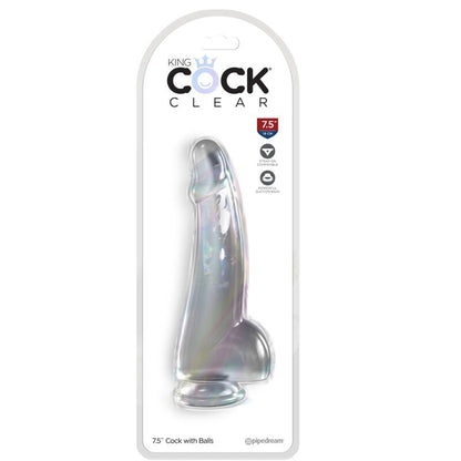 KING COCK CLEAR DILDO WITH TESTICLES 152 CM TRANSPARENT