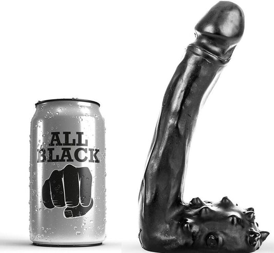 ALL BLACK DILDO REALISTIC 19 CM