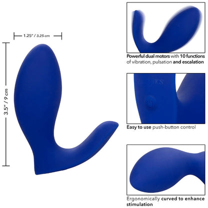 CALEXOTICS ADMIRAL RIMMING PROSTATE STIMULATOR VIBRATOR BLUE