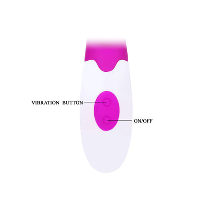 PRETTY LOVE FLIRTATION ALVIS VIBRATOR WITH CLITORIS STIMULATOR