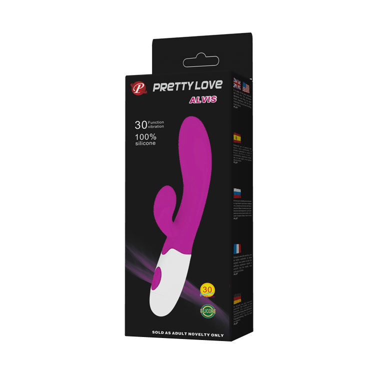 PRETTY LOVE FLIRTATION ALVIS VIBRATOR WITH CLITORIS STIMULATOR