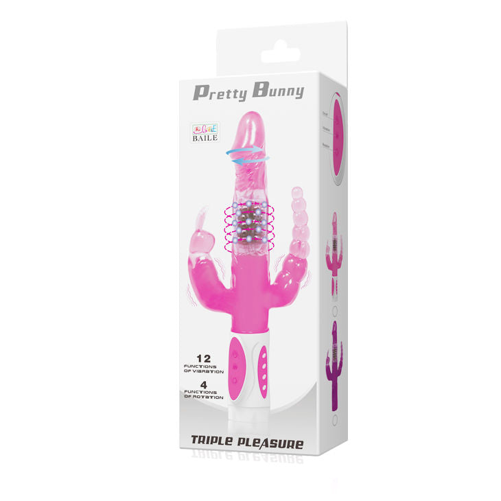 BAILE PRETTY BUNNY TRIPLE VIBRATOR ROTATOR