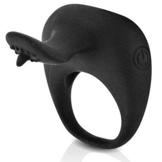 PRETTY LOVE THIMBLE VIBRATOR RING BLACK