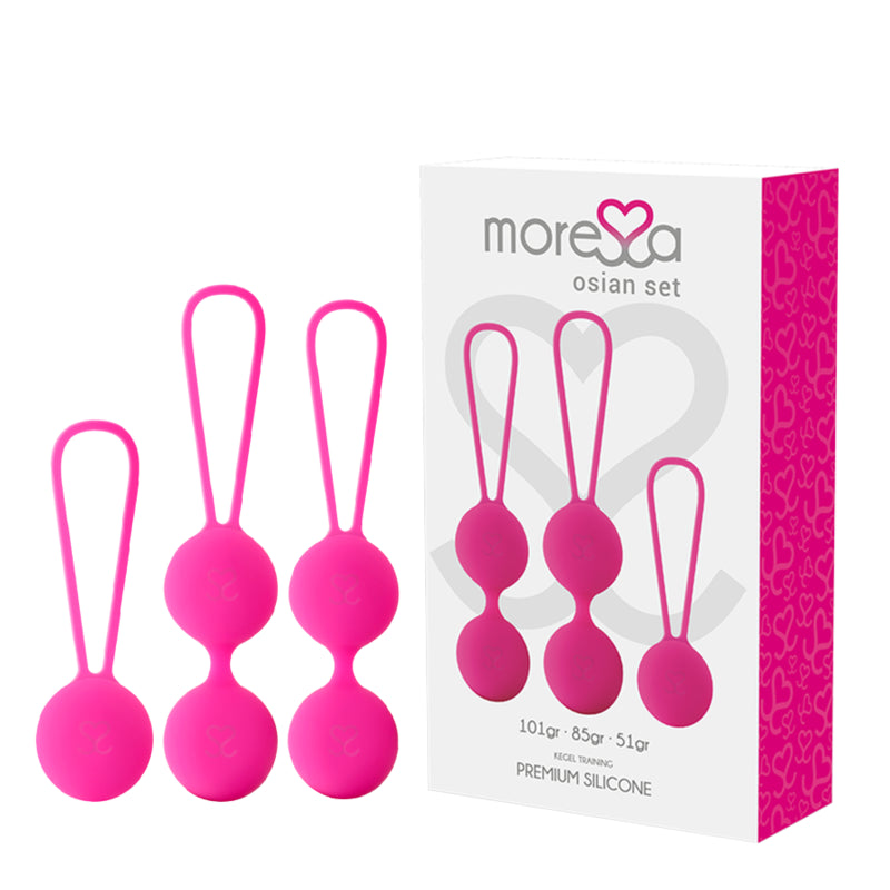 MORESSA OSIAN SET PREMIUM SILICONE PINK Osian One 51 g Osian Two 101 g Osian Three 85 g