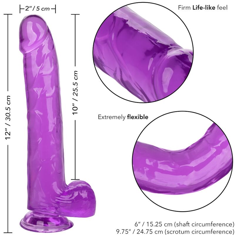 CALEXOTICS SIZE QUEEN DILDO PURPLE 255 CM