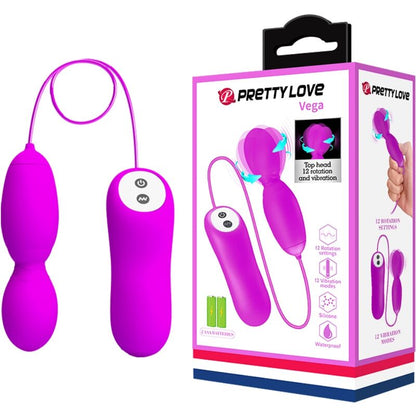 PRETTY LOVE VEGA ROTATION AND VIBRATION MASSAGER 12 FUCHSIA FUNCTIONS