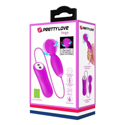 PRETTY LOVE VEGA ROTATION AND VIBRATION MASSAGER 12 FUCHSIA FUNCTIONS