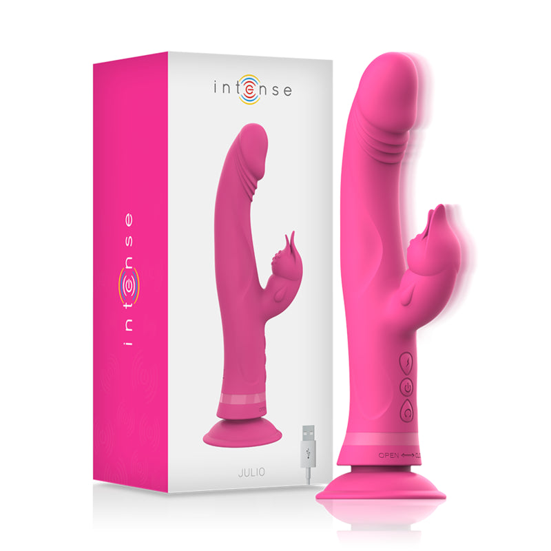 INTENSE JULIO RABBIT VIBRATOR PINK SILICONE