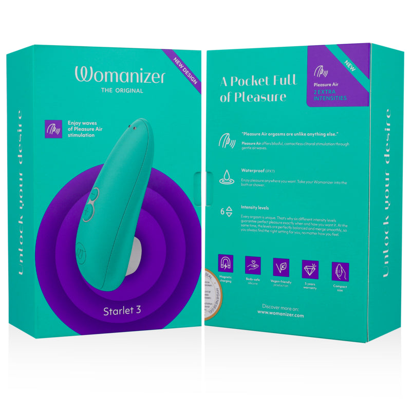 WOMANIZER STARLET 3 CLITORAL STIMULATOR TURQUOISE