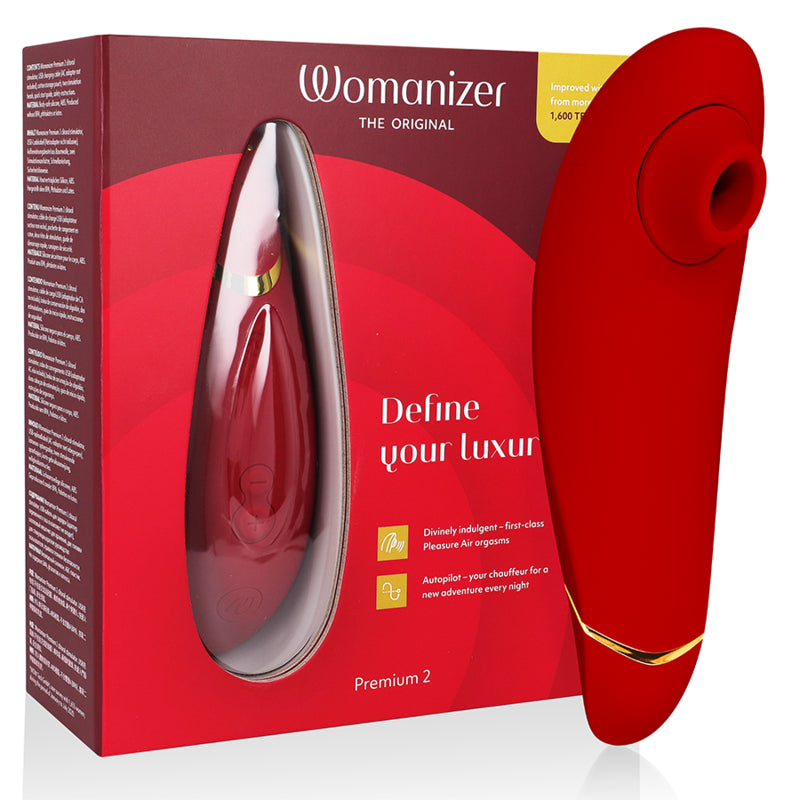 WOMANIZER PREMIUM 2 CLITORAL STIMULATOR BORDEAUX