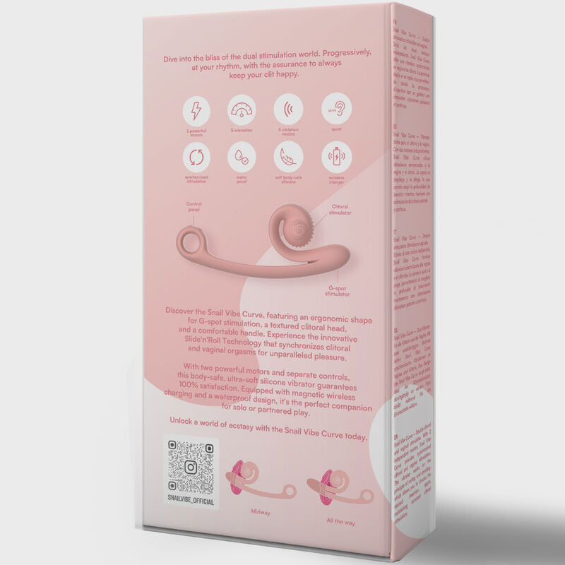 SNAIL VIBE CURVE VIBRATOR PEACH