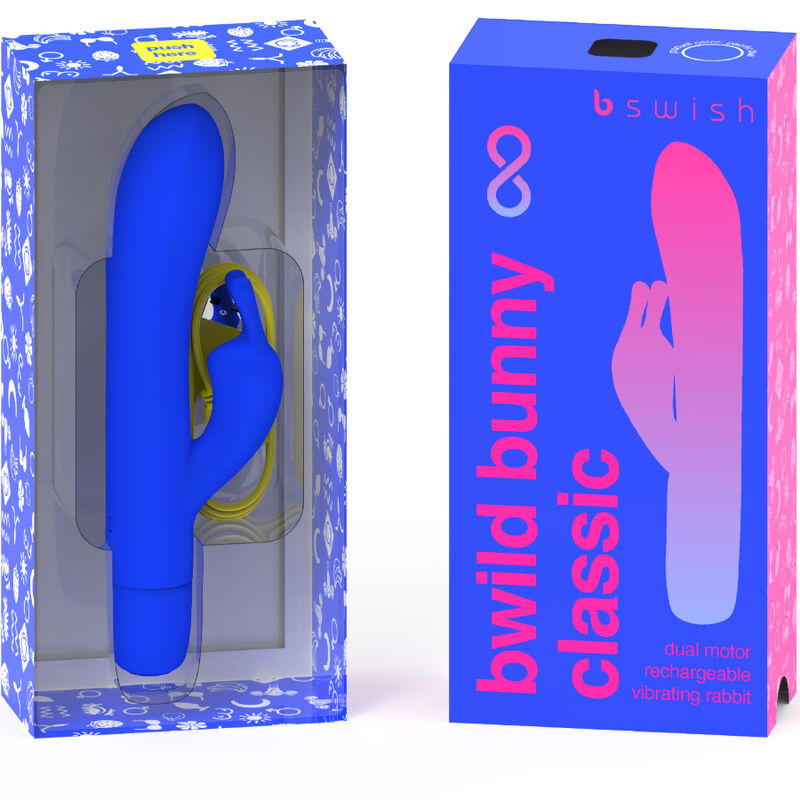 B SWISH BWILD BUNNY INFINITE CLASSIC RECHARGEABLE VIBRATOR BLUE SILICONE