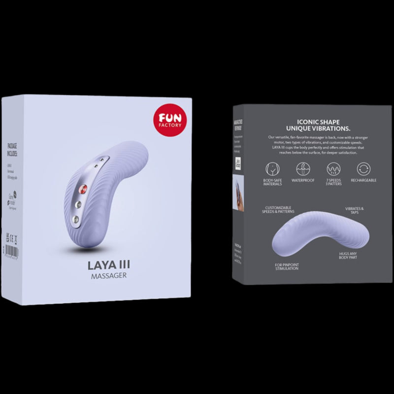 FUN FACTORY LAYA III RECHARGEABLE LAY ON VIBRATOR SOFT VIOLET